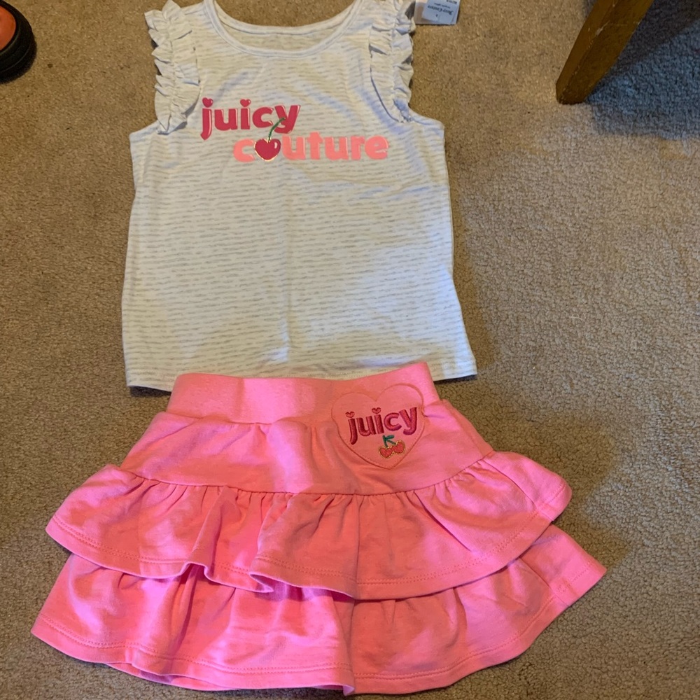 NWT Juicy Couture matching skirt outfit